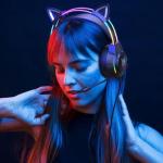 ONITOON Cat Ear Gaming Headset with Microphone
