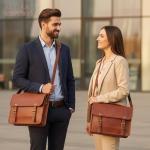 Authentic Leather Gaming Laptop Messenger Bags: ALASKA EXPORTS