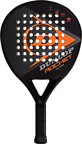 Dunlop Rocket Ultra Padel Racket, Black/Orange