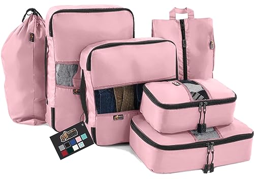 Pink Luggage Organizer Packing Cubes