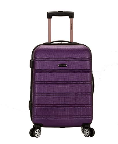 Rockland Melbourne Hardside Expandable Spinner Wheel Luggage, Purple, Carry-On 20-Inch