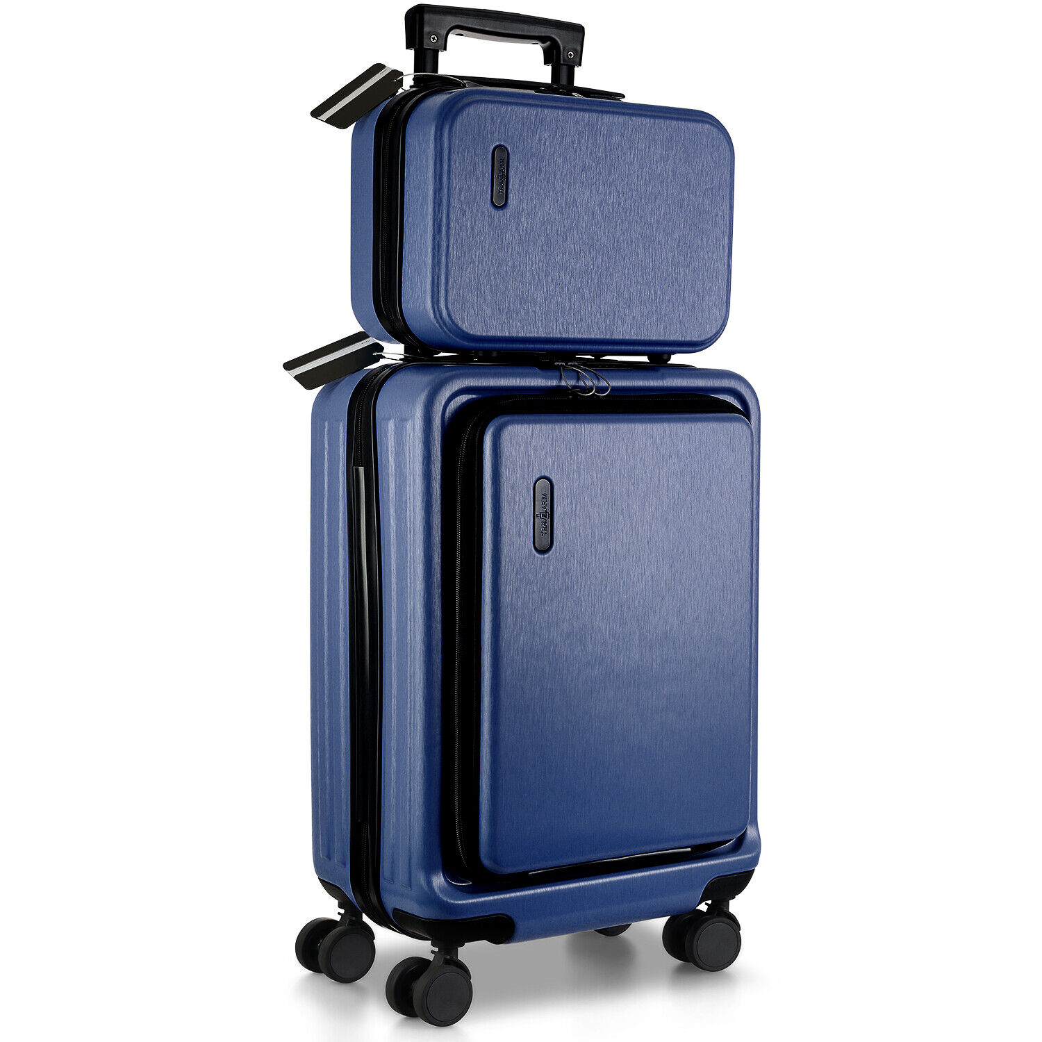 2 Pc Luggage Set Carry-On & Case, Expandable Hardshell Spinner Suitcase TSA Lock