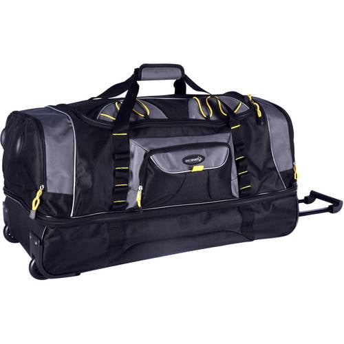 30" Black Rolling Duffel with Telescopic Handle