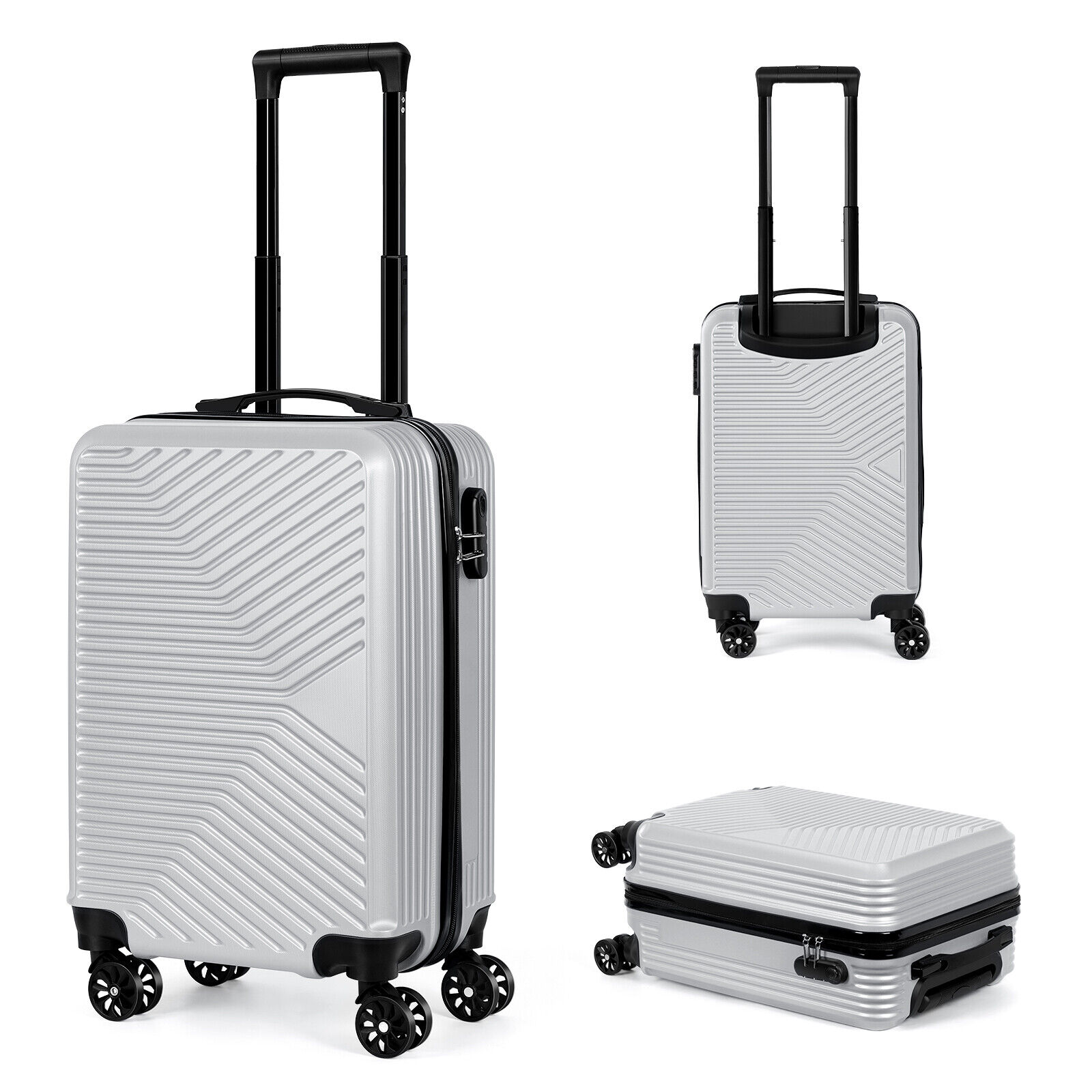 20 Inch Carry On Luggage Airline Approved Hard Shell Travel Suitcase with Wheels