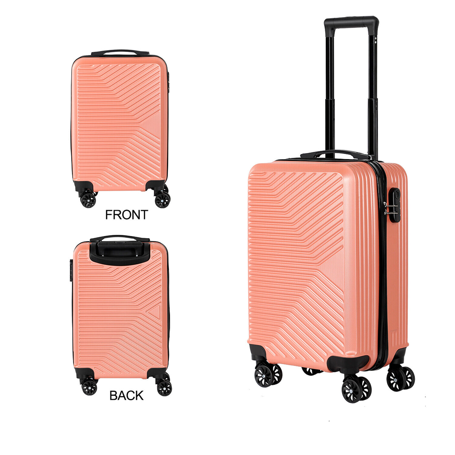 TSA Approved Carry On Hardside Suitcase with Spinner Wheels