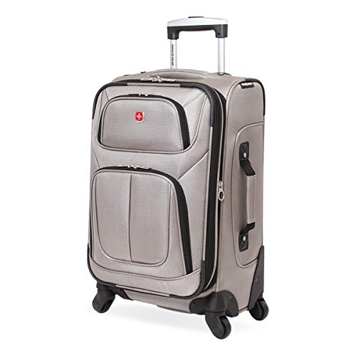 SwissGear Sion Softside Expandable Roller Luggage, Pewter, Carry-On 21-Inch