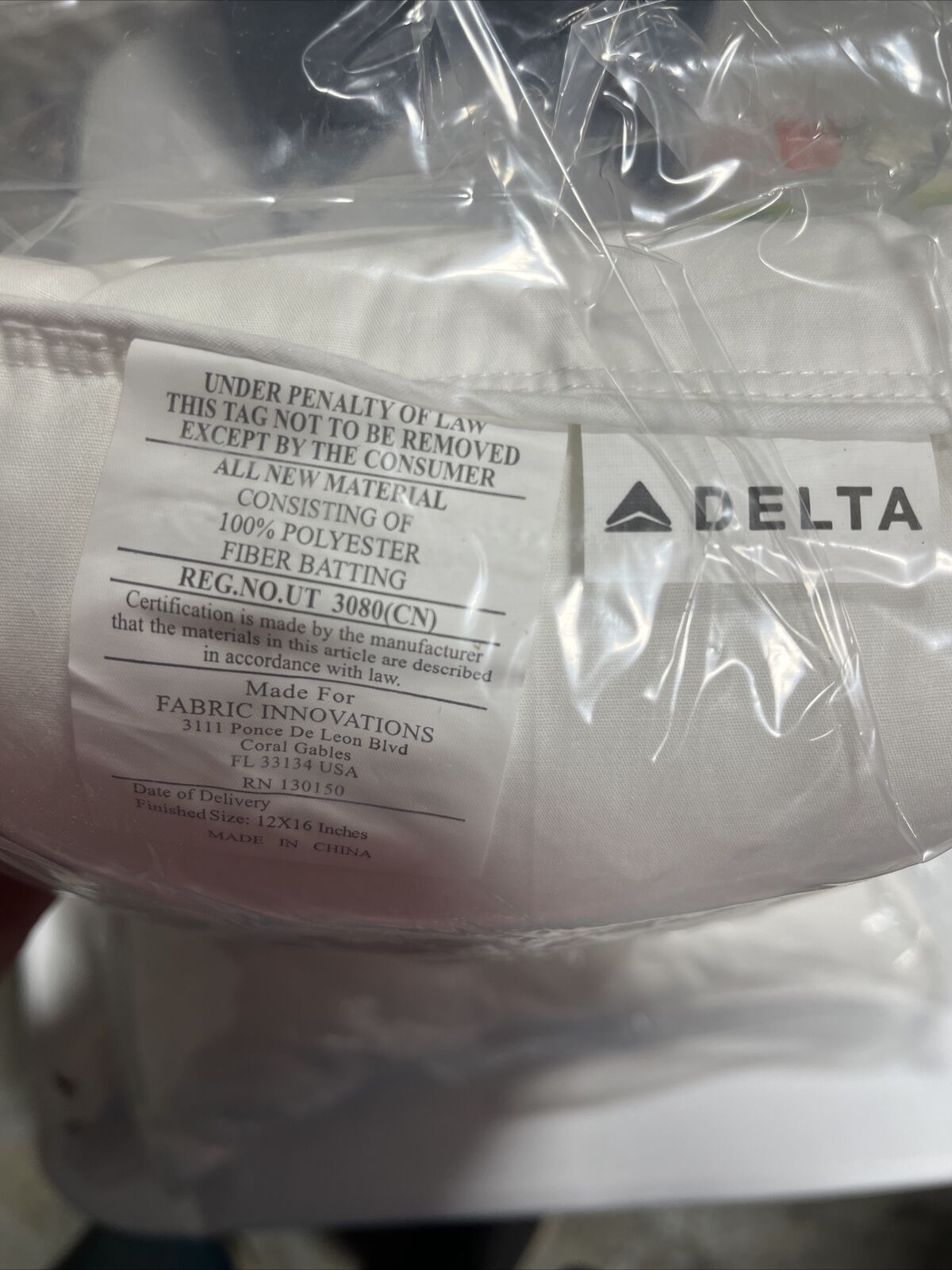 Delta Airlines Travel Pillow - Small Cuddle, 12"x16