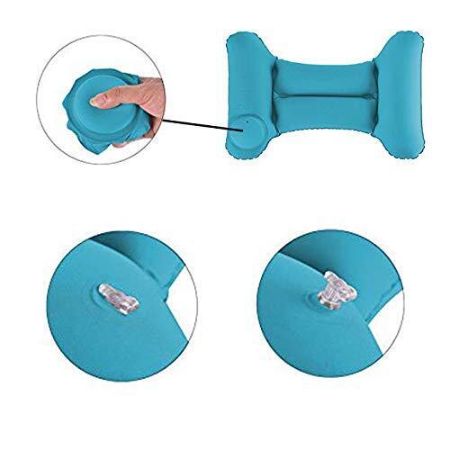 Travel Luggage: Inflatable Lumbar Support Pillow Blue