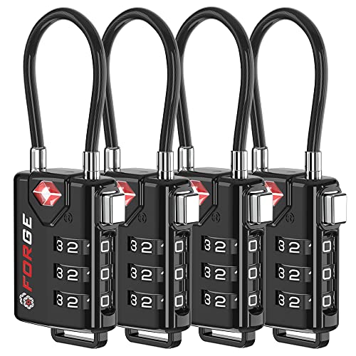 TSA Approved Cable Locks, Combination with Alloy Body