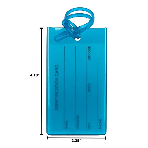 Flexible Silicone Luggage Tags Set - Blue
