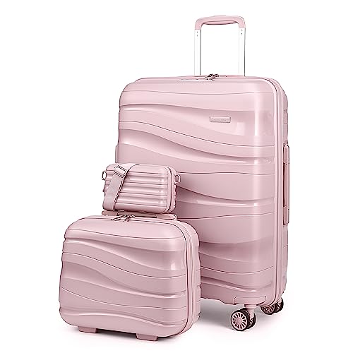Melalenia Expandable Carry On Suitcase with Spinner Wheels