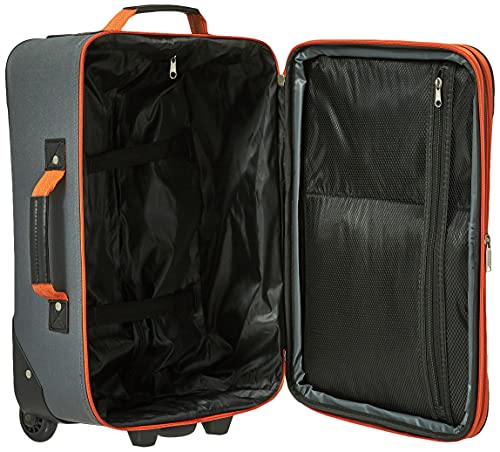 Fashion Charcoal Softside Upright Luggage Set - 2-Piece