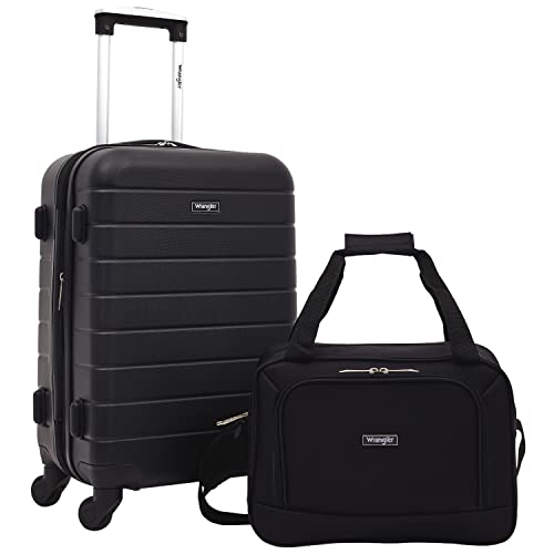 Wrangler Smart Luggage Set, Black, 2 Piece