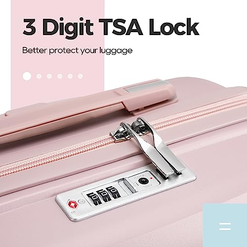 Melalenia Expandable Carry On Suitcase with Spinner Wheels