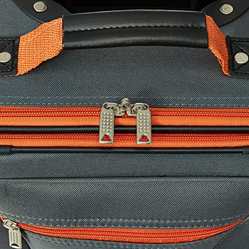 Fashion Charcoal Softside Upright Luggage Set - 2-Piece