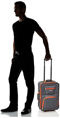 Fashion Charcoal Softside Upright Luggage Set - 2-Piece