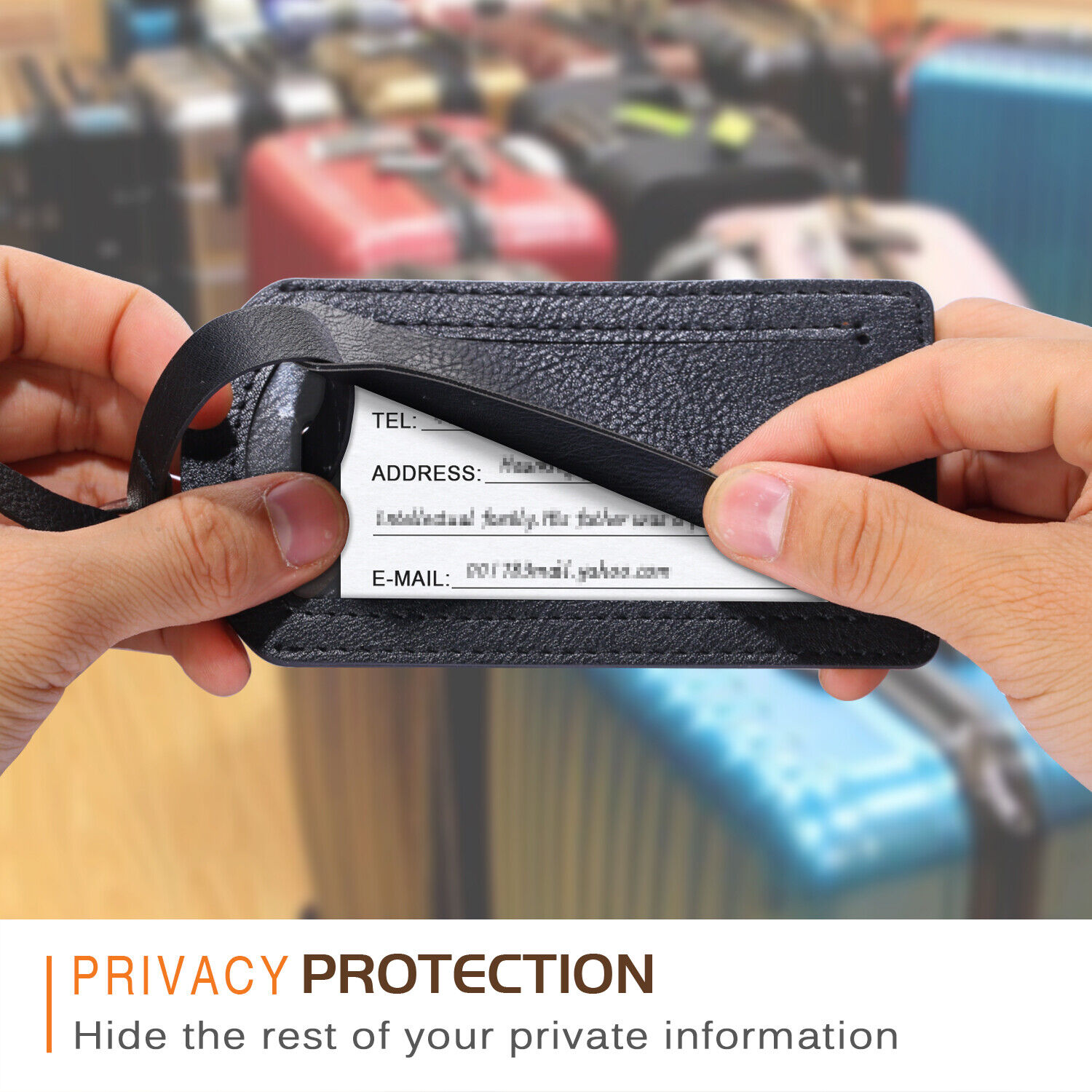 Luxury Leather Luggage Tags (2 Pcs)