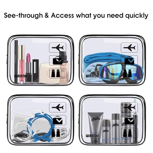 Clear TSA travel toiletry bags (2pcs)