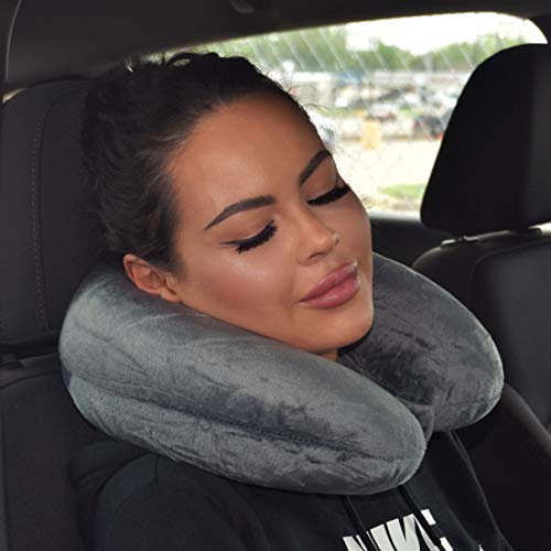 Wolf Essentials Cozy Microfiber Neck Pillow for Travel