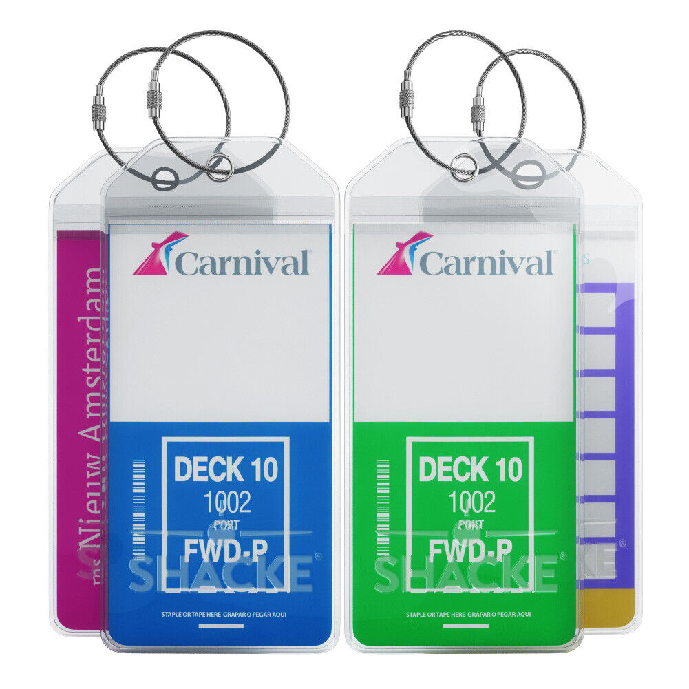 Shacke Cruise Tags - Sealed Holders for Luggage