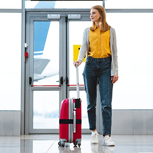 Adjustable Green Luggage Straps with ID Tags