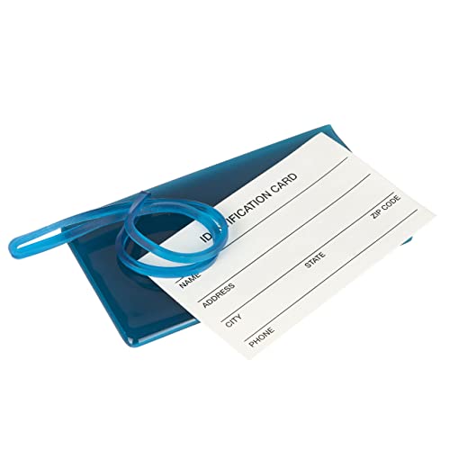 Flexible Silicone Luggage Tags Set - Blue
