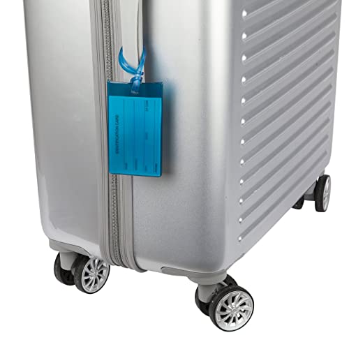 Flexible Silicone Luggage Tags Set - Blue