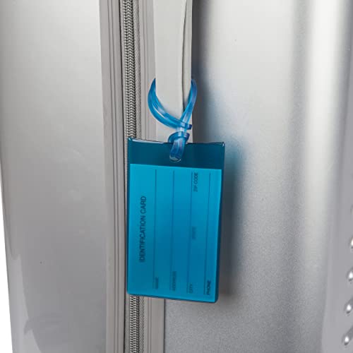 Flexible Silicone Luggage Tags Set - Blue