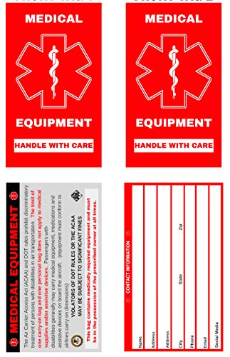 Set of 2 Medical Equipment Luggage Tags