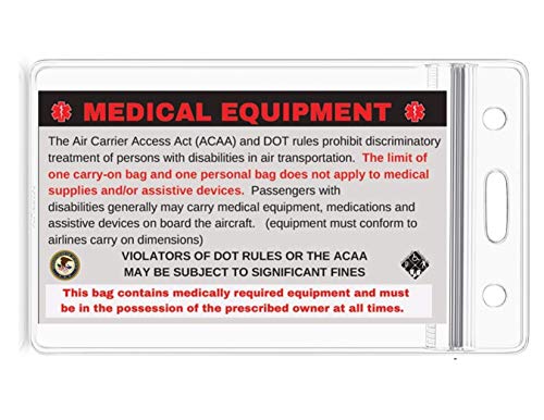 Set of 2 Medical Equipment Luggage Tags