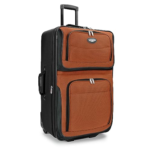 Amsterdam Expandable Rolling Upright Luggage, 29-Inch, Orange