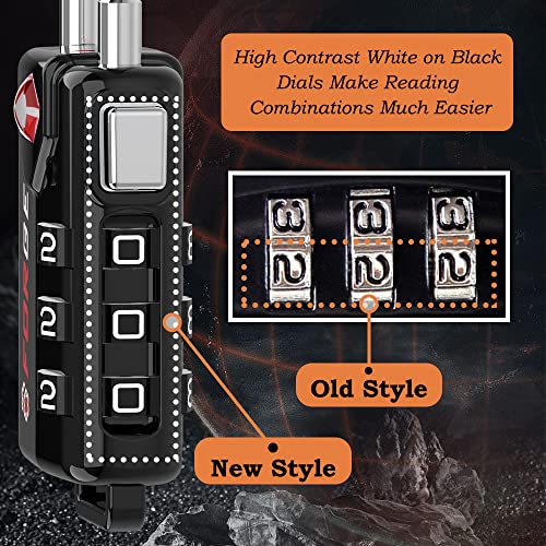 TSA Approved Cable Locks, Combination with Alloy Body
