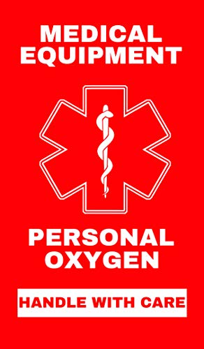 Travel Oxygen Medical Alert Luggage Tag - Regulations Approved