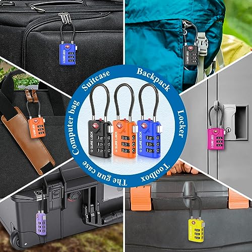 SURE LOCK TSA Approved Luggage Locks - 2 pack