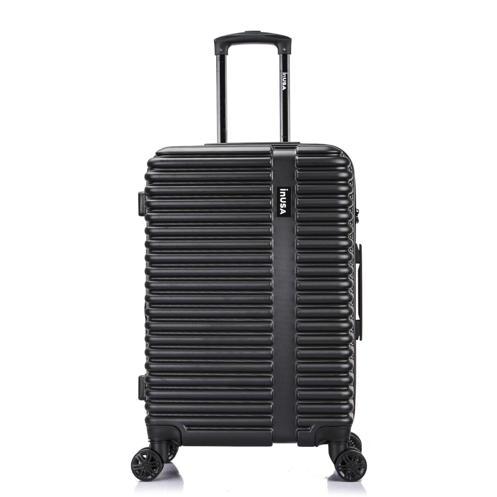 Medium Checked Luggage Hardside W/ Ergonomic Handles Spinner Wheels Business New