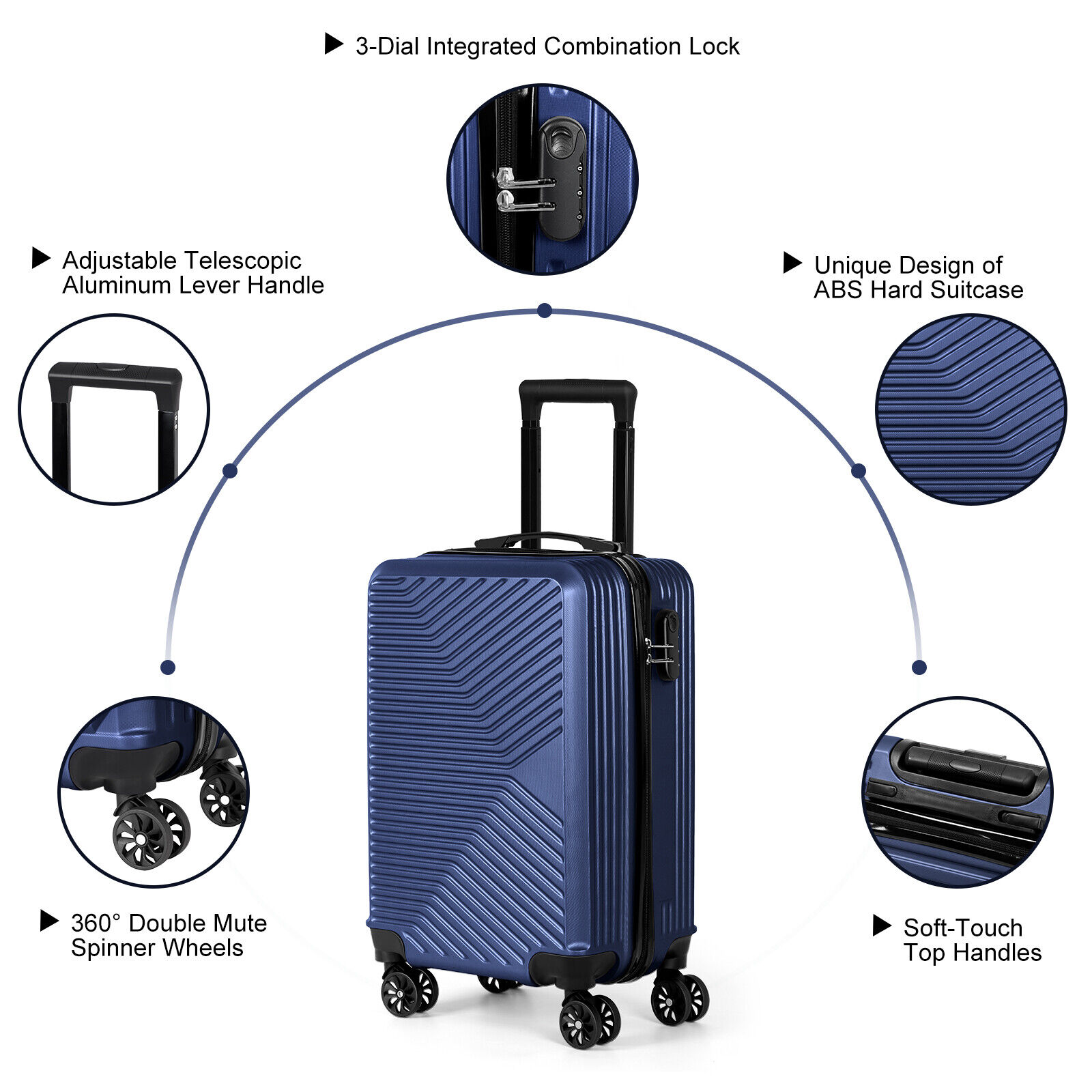 20" TSA Approved Hardside Spinner Carry-On Luggage