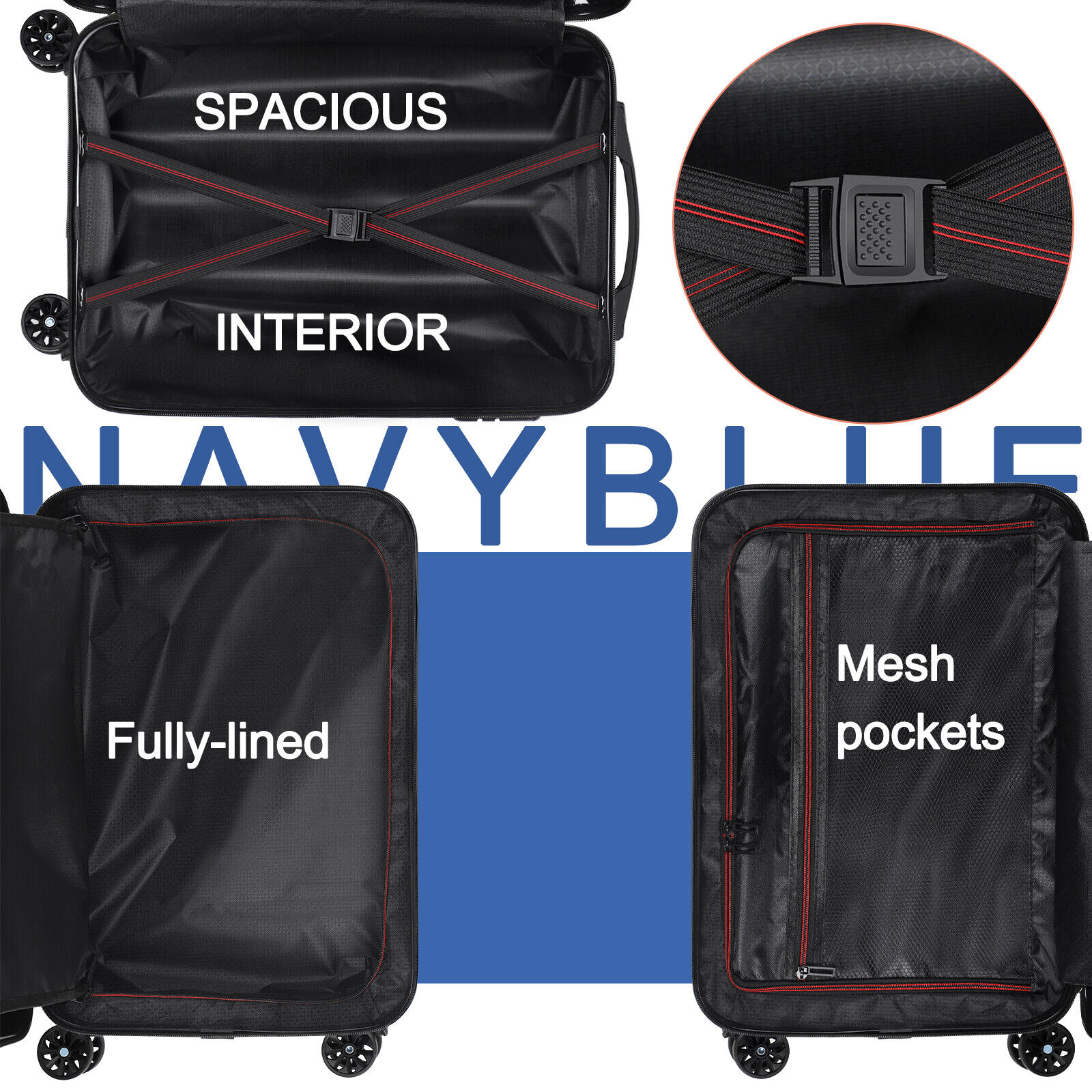 20" TSA Approved Hardside Spinner Carry-On Luggage