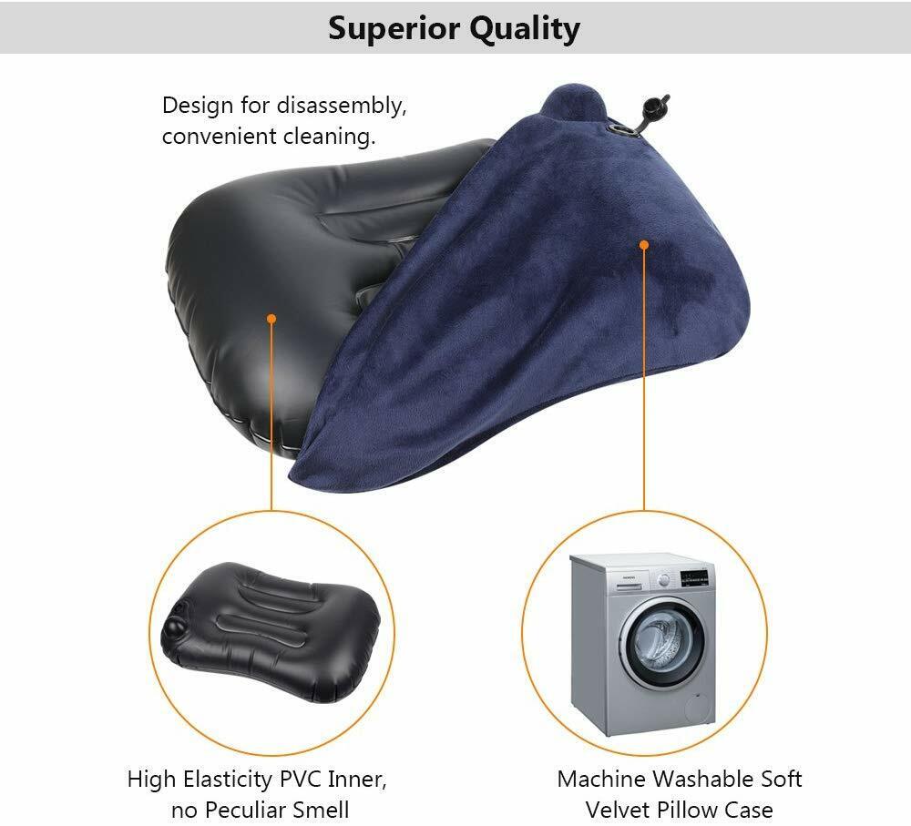 Portable Inflatable Air Pillow for Travel and Camping