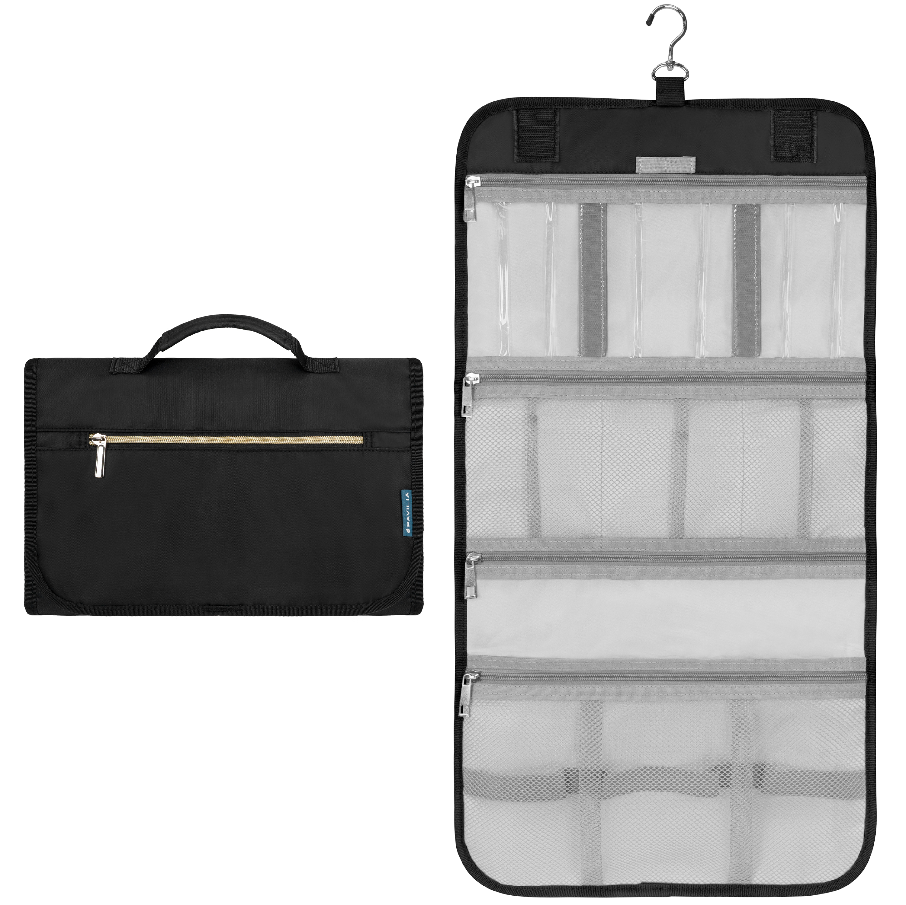 Hanging Travel Toiletry Bag with Zipper Pockets