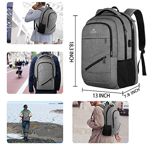 MATEIN TSA Approved Laptop Backpack, 17 Inch Grey