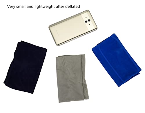 Aircee 3 Pieces Inflatable Travel Pillow for Camping, Fabric ,Home Office Sleeping, Head Neck Lumbar Support, Ultralight Portable Compact and Soft, Airplane Backpacking Trip Pillow