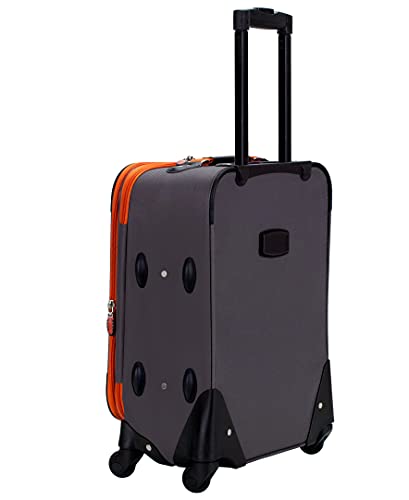 Rockland Charcoal Spinner Carry-On, 20-Inch Luggage