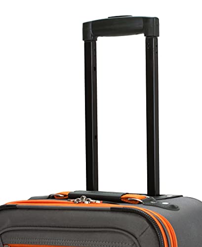 Rockland Charcoal Spinner Carry-On, 20-Inch Luggage