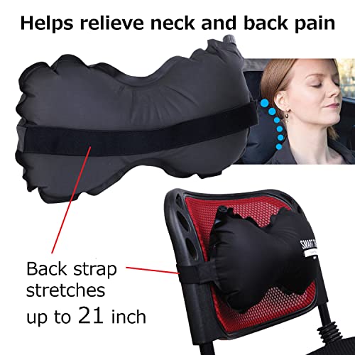 Inflatable Lumbar Support Pillow for Travel Luggage