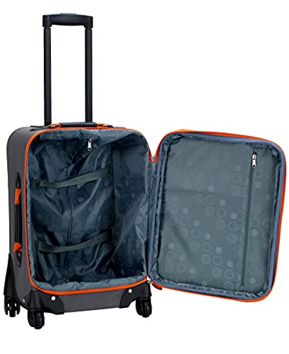 Rockland Charcoal Spinner Carry-On, 20-Inch Luggage