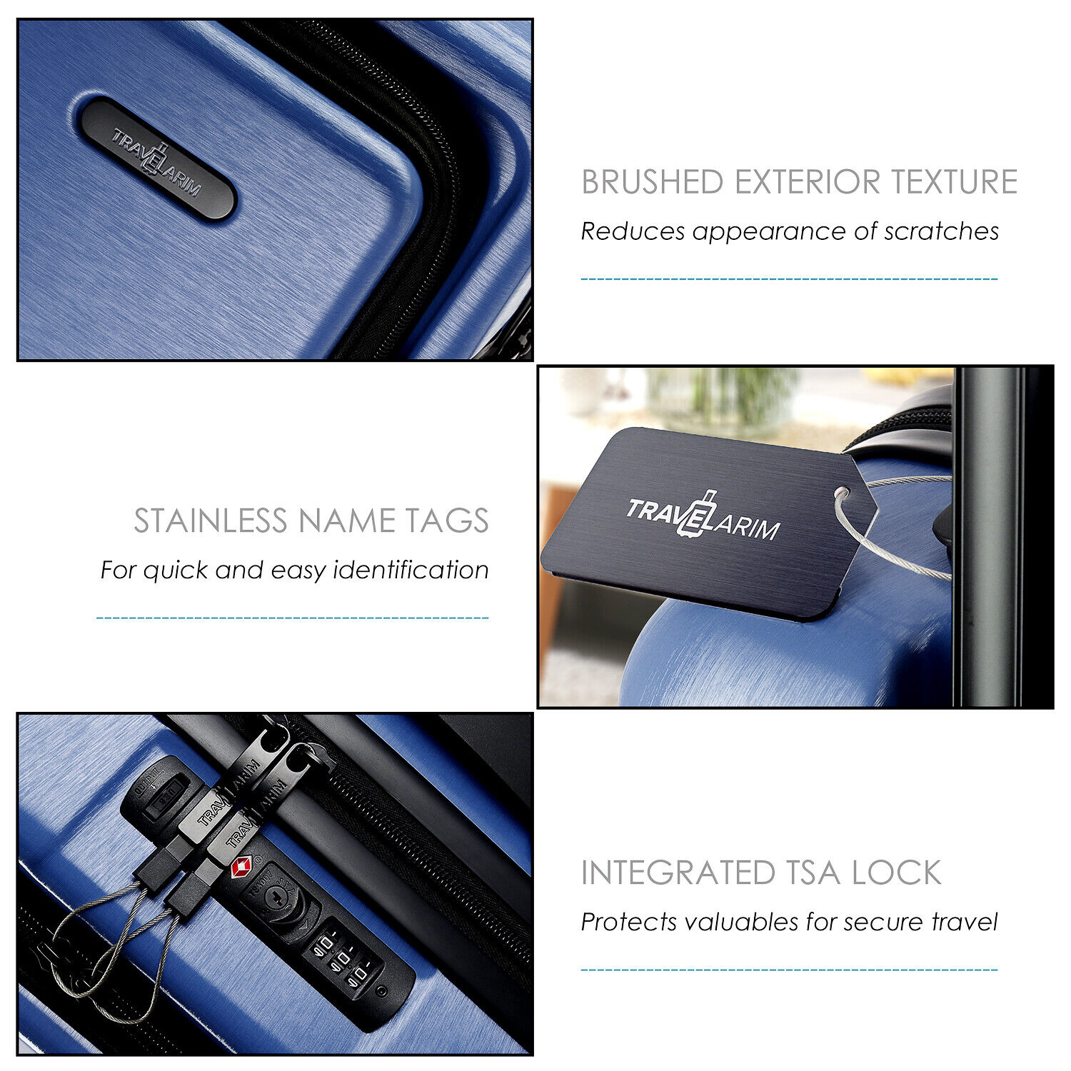 Travel Luggage Set: Carry-On & Hardshell Spinner