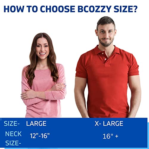 BCOZZY Neck Pillow for Travel Provides Double Support to The Head, Neck, and Chin in Any Sleeping Position on Flights, Car, and at Home, Comfortable Airplane Travel Pillow, Large, Gray