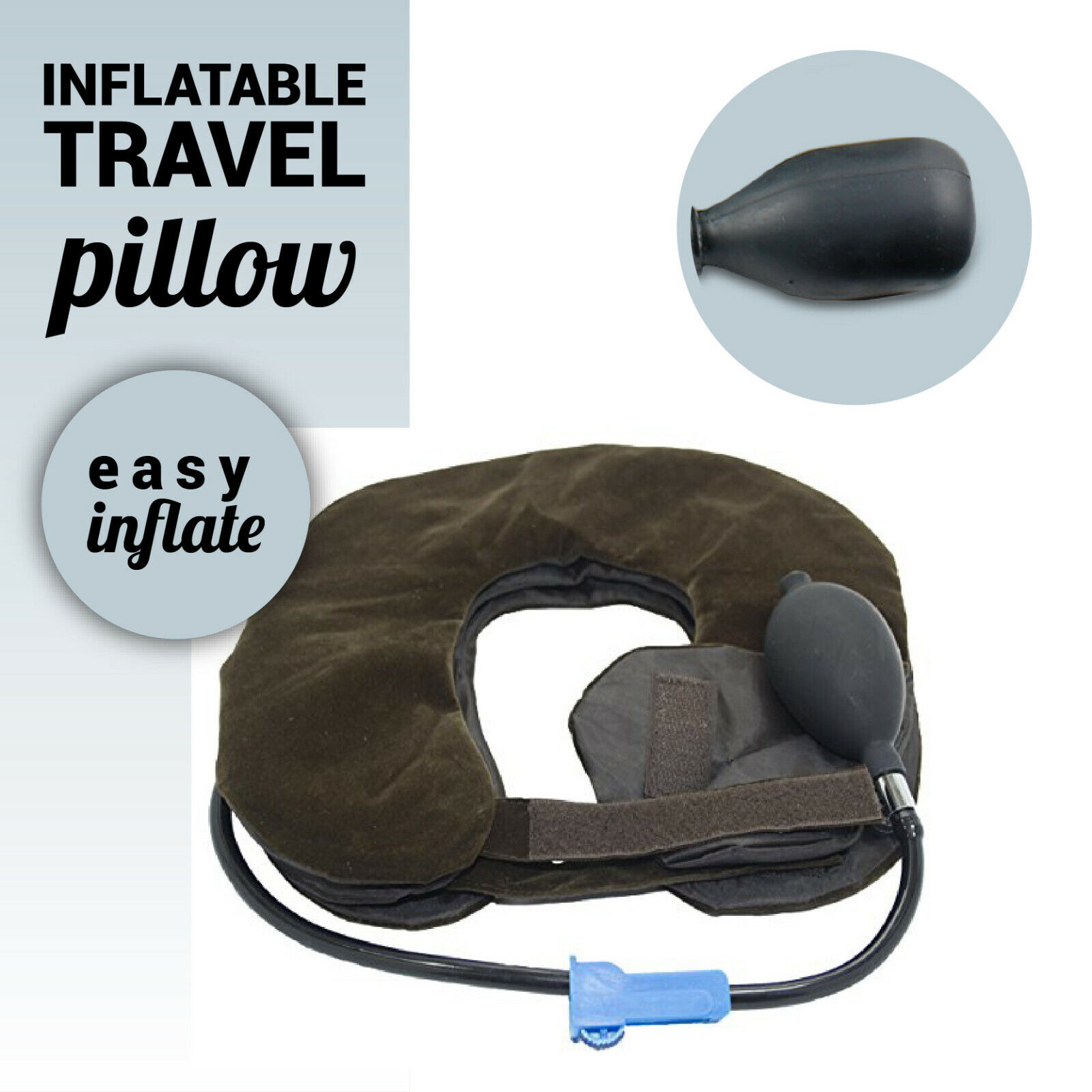 Travel Head Rest Neck Pillow Support Airplane Cushion U Shaped Cervical Inflated