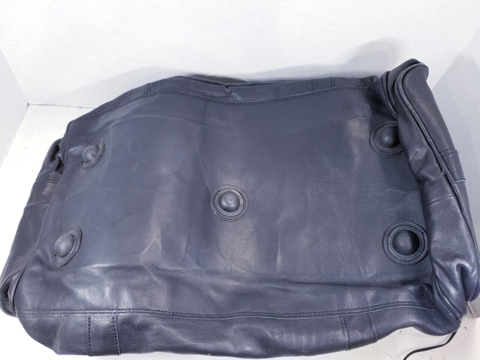 Black Leather Travel Duffel Bag - Classy 22