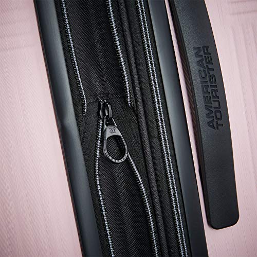 American Tourister Stratum XLT Expandable Hardside Luggage with Spinner Wheels, Pink Blush, Checked-Large 28-Inch